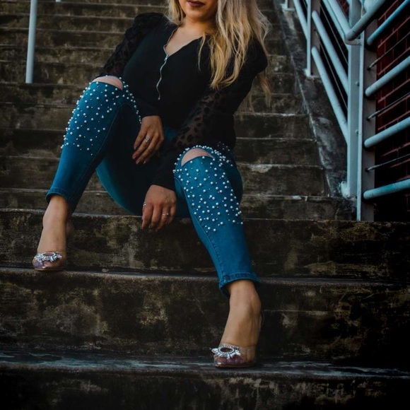 Denim - Pearl Jeans available in s,m,l each individually